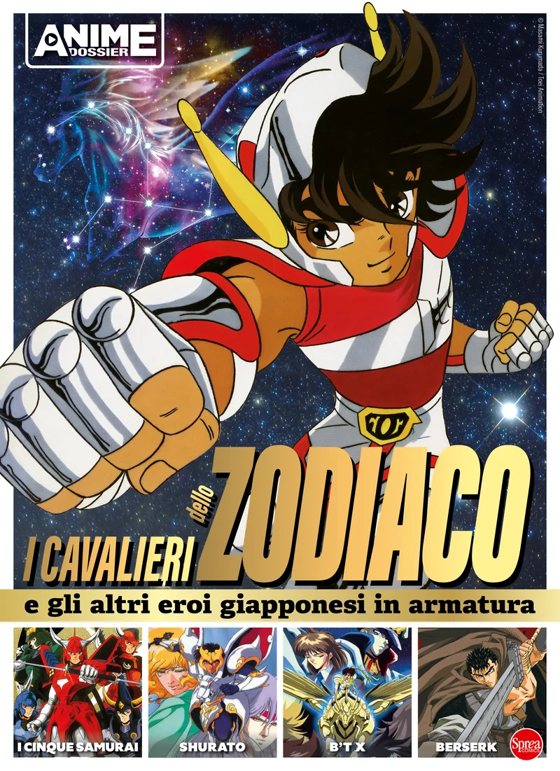 Cavalieri dello Zodiaco e gli altri eroi giapponesi in armatura copertina