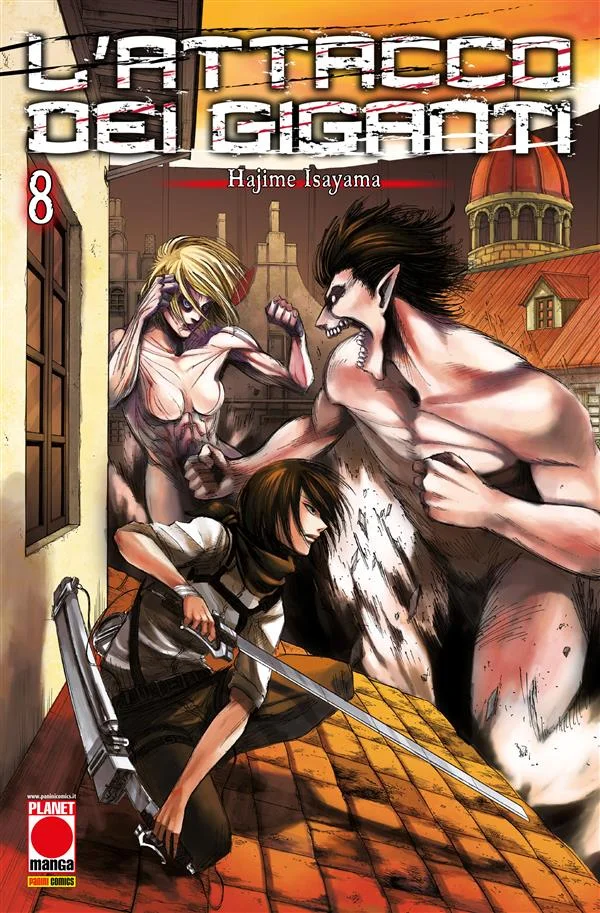 L'Attacco dei Giganti 8 copertina