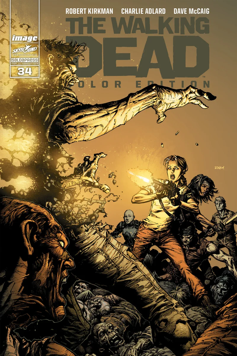 Copertina di The Walking Dead Color Edition #34
